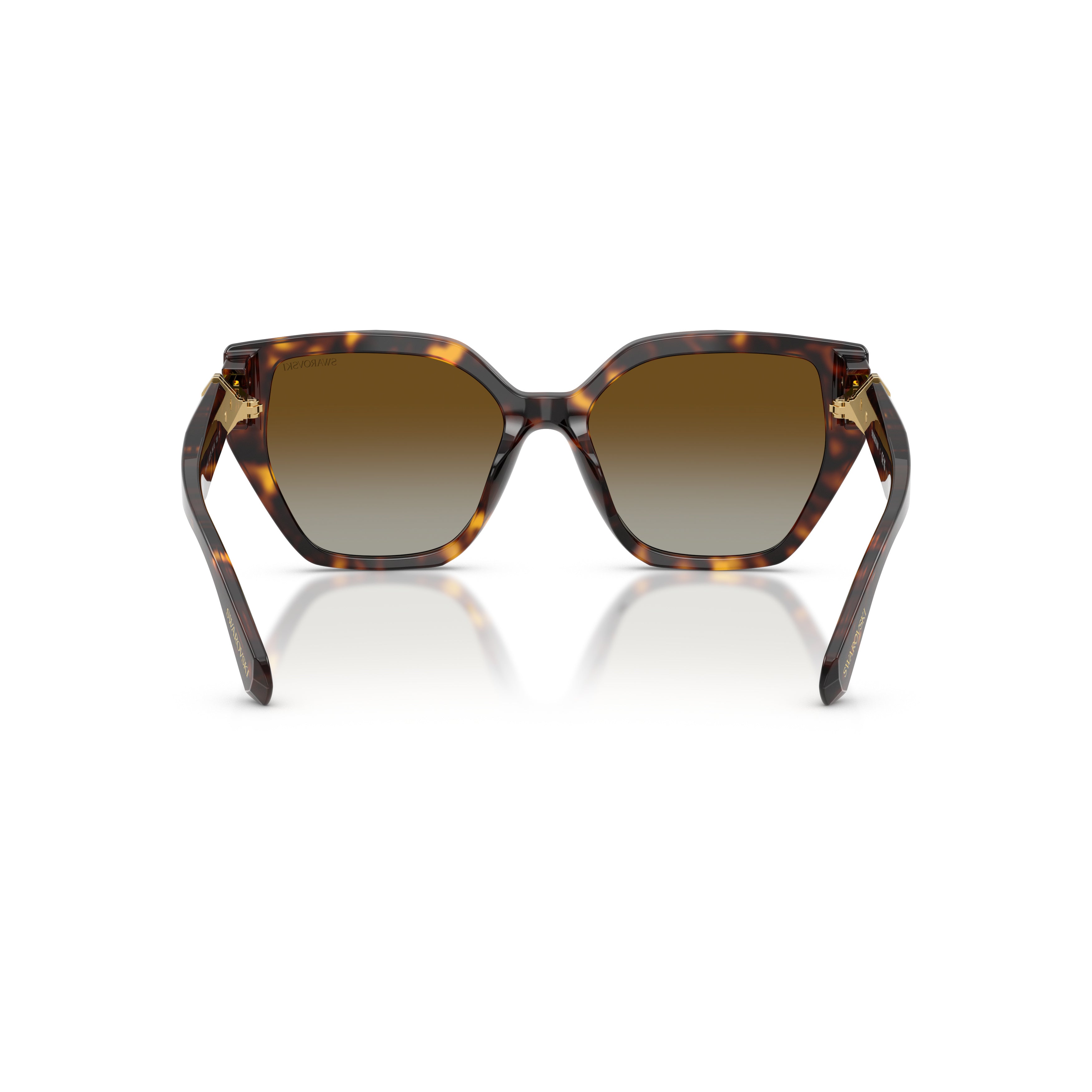0Sk6044U Oversized Geometric Tortoiseshell Sunglasses with Crystal Embellishment