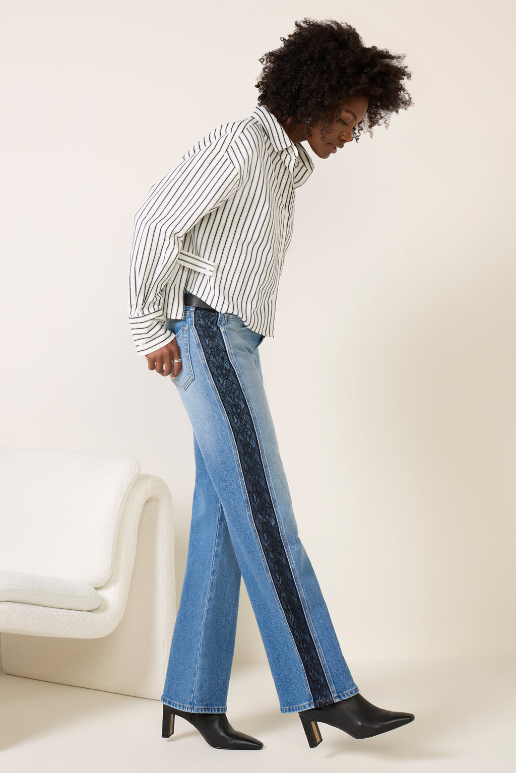 Women's Ever Straight w Lace Inset Jean