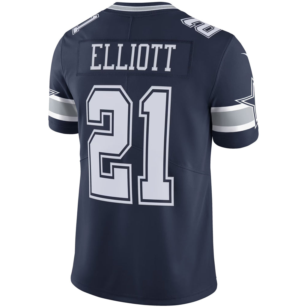 Dallas Cowboys Ezekiel Elliott Navy Vapor Limited Jersey