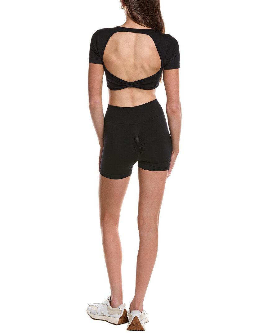 MARION 4in 2pc Open-Back Crop Top & Short Set