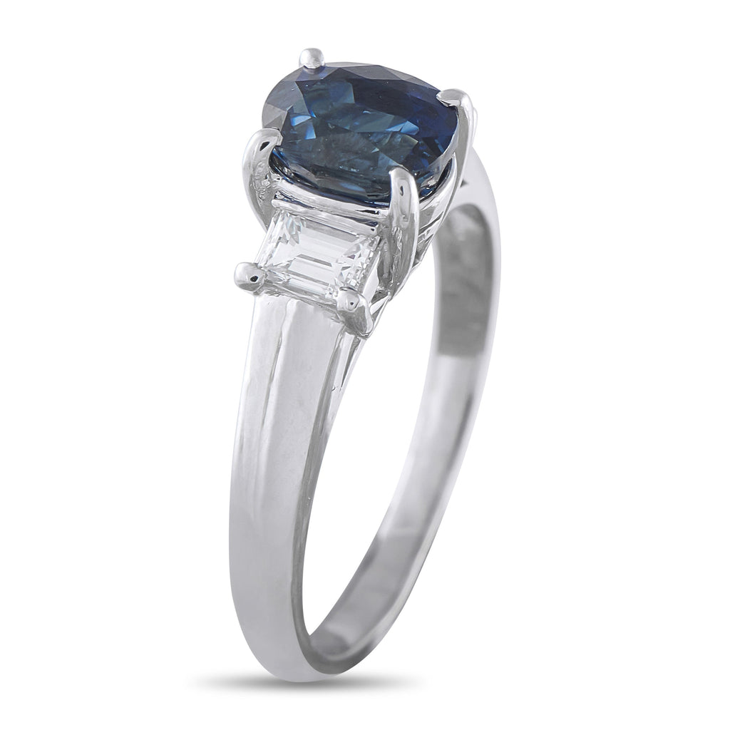 LB Exclusive Platinum 0.37ct Diamond and Sapphire Ring MF15-041026