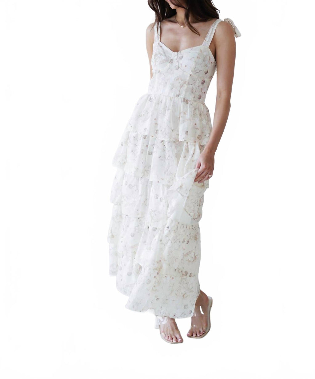 Grace Dress With Voluminous Skirt In White