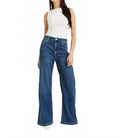 Ladies Super Soft Wide Leg Jean In Blue