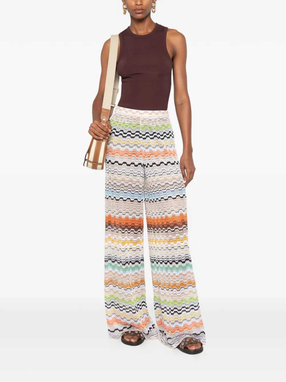 Missoni Women Zigzag Knit Palazzo Pants