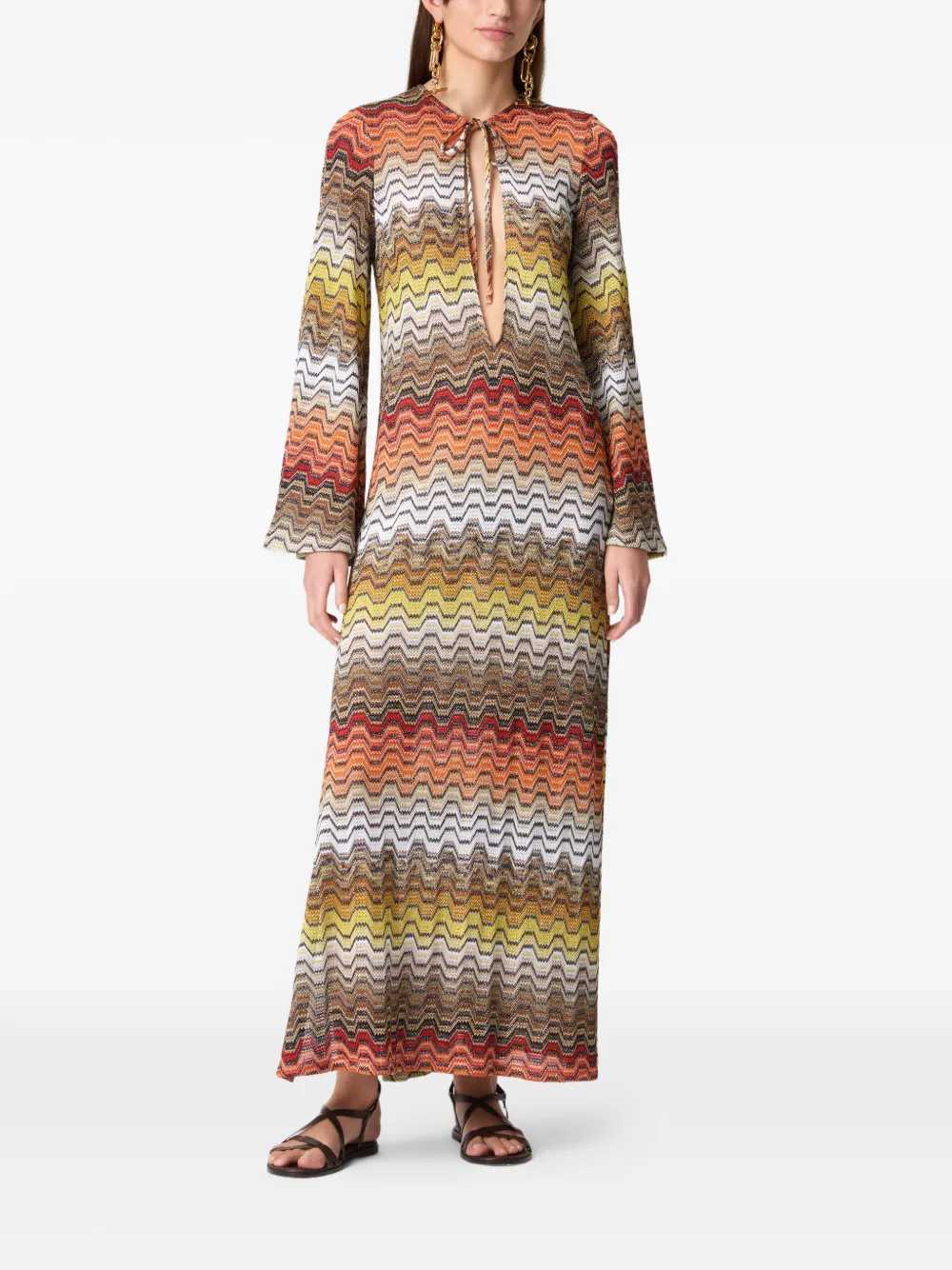 Missoni Women Long Dress With Chevron Pattern