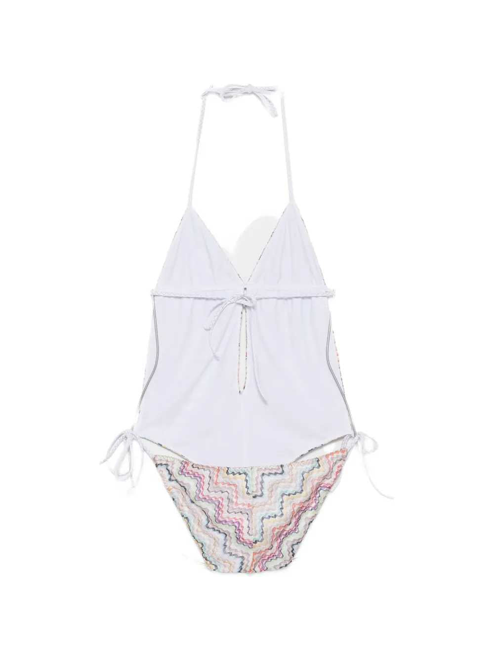 Missoni Women Halterneck Swimsuit With Zigzag Knit