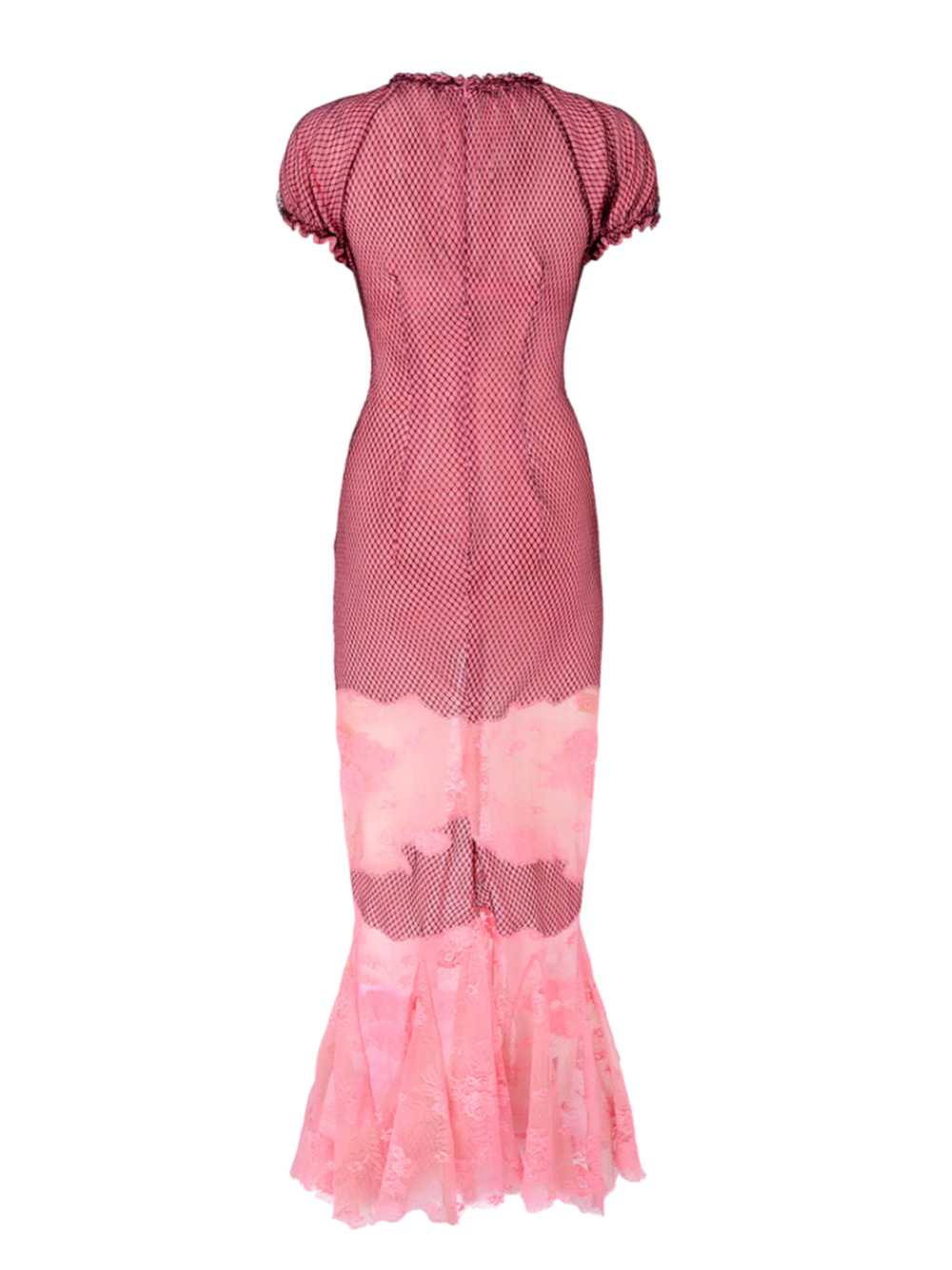 The Attico Women Pink Lace Midi Dress