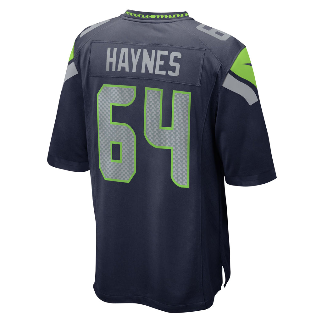 Seattle Seahawks Christian Haynes College Navy Game Jersey