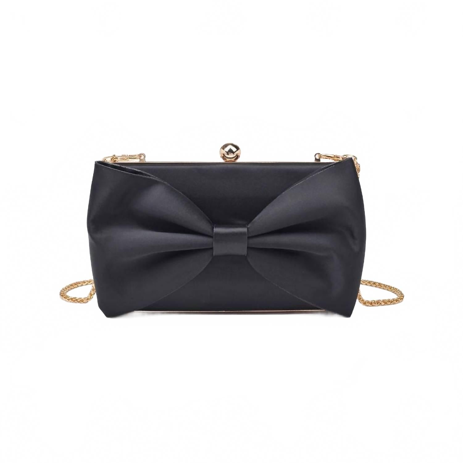 Women's Belle Bow Evening Bag In Black