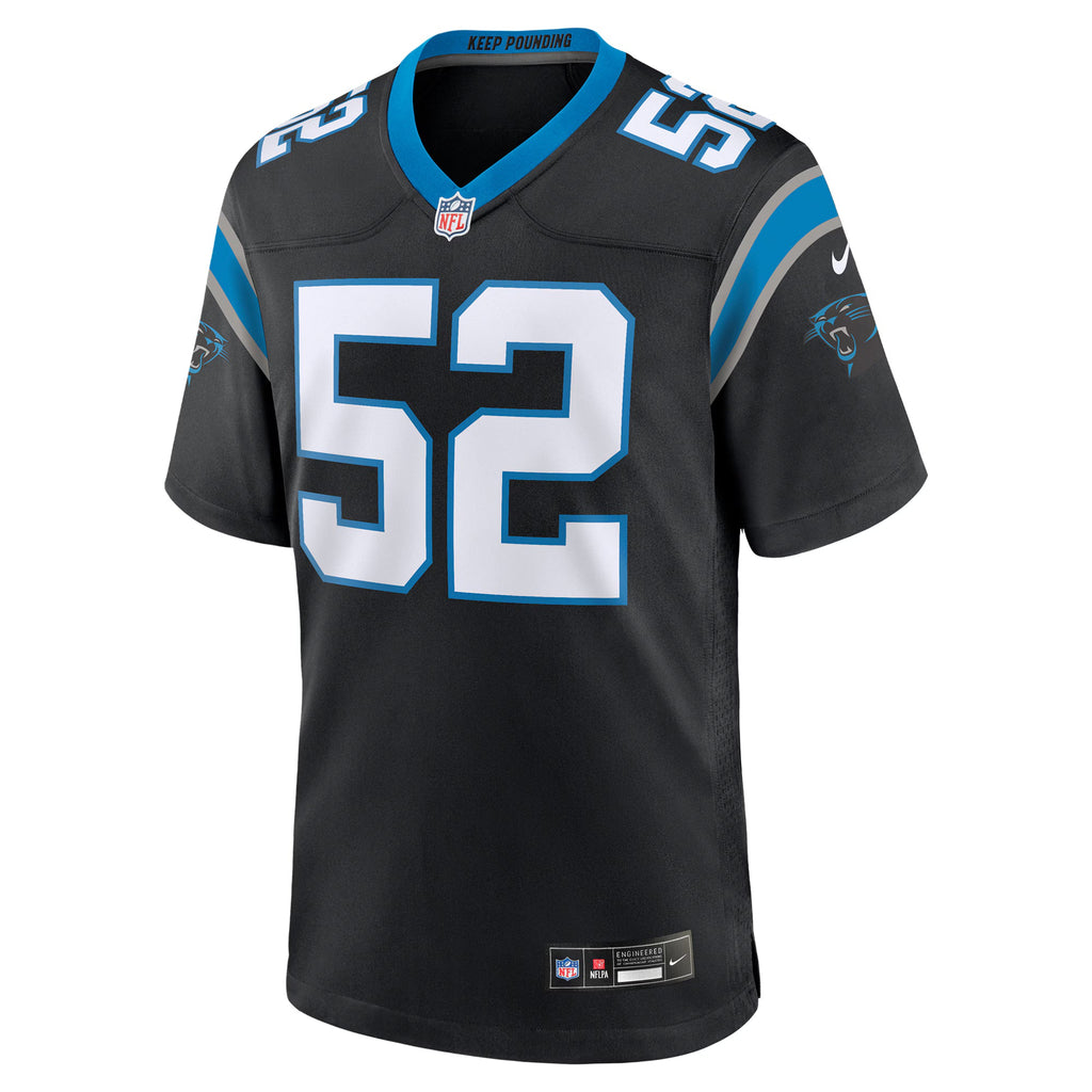 Carolina Panthers DJ Johnson Black Game Jersey