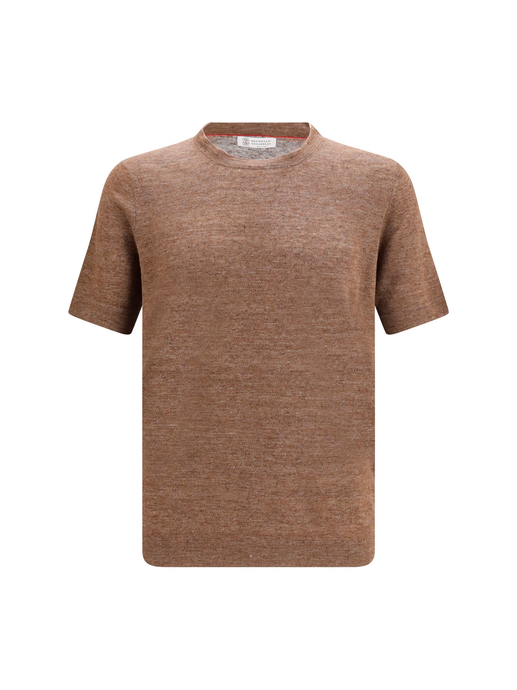 Brunello Cucinelli Men Linen And Cotton Crewneck T-Shirt