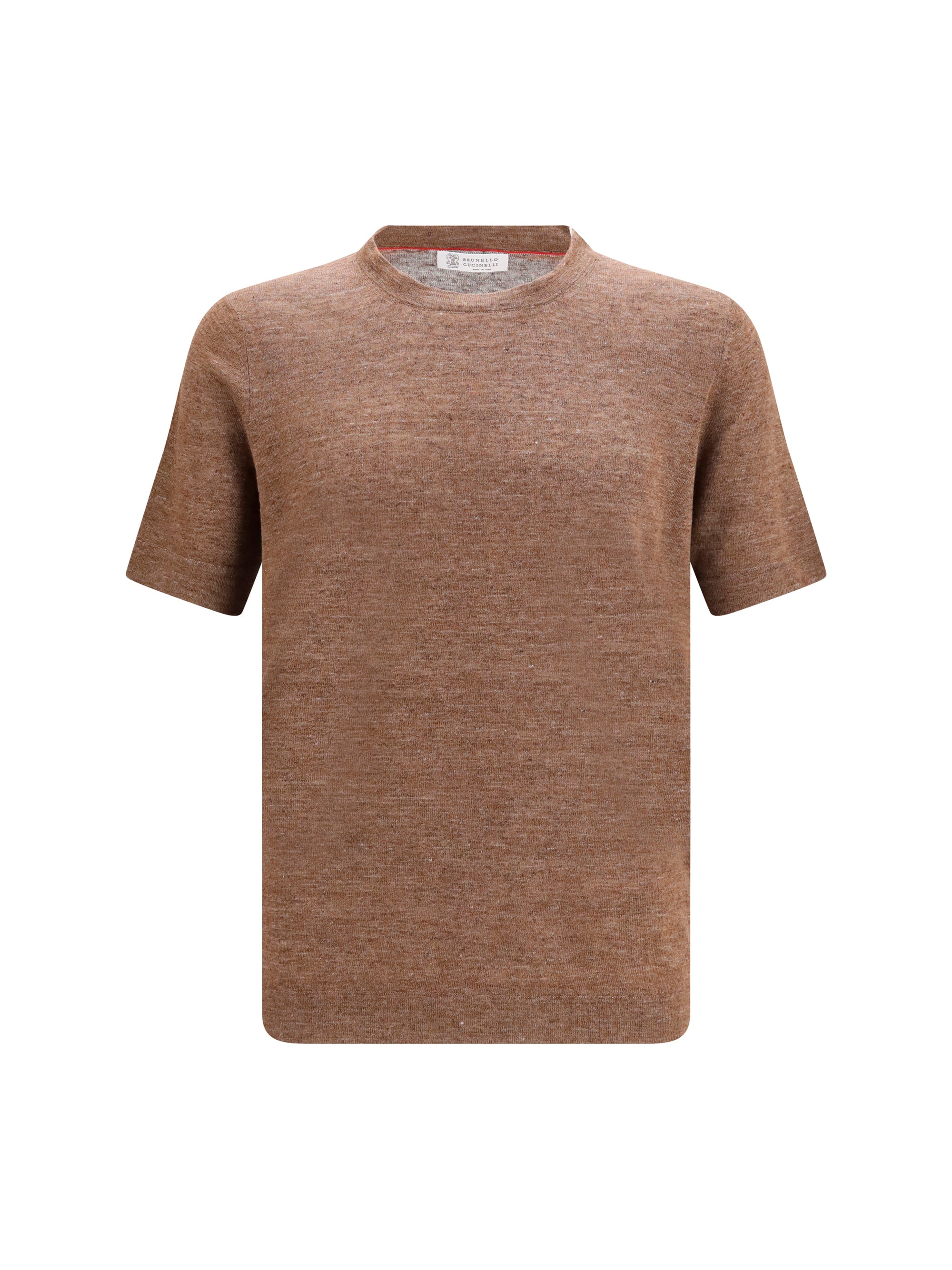Brunello Cucinelli Men Linen And Cotton Crewneck T-Shirt