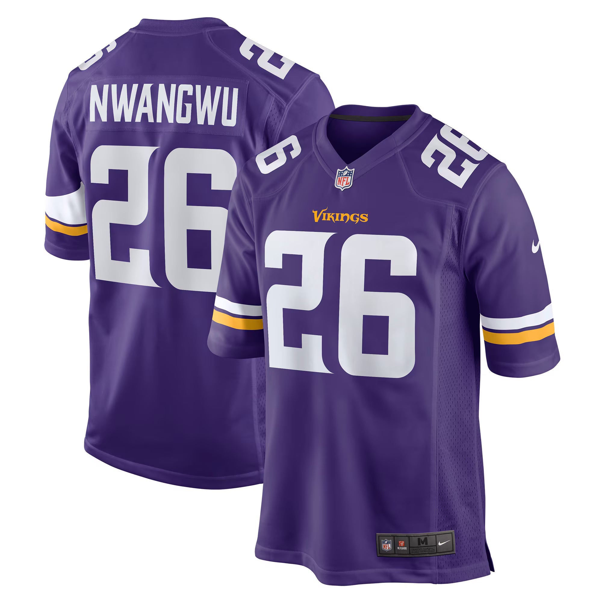 Minnesota Vikings Kene Nwangwu Purple Game Jersey