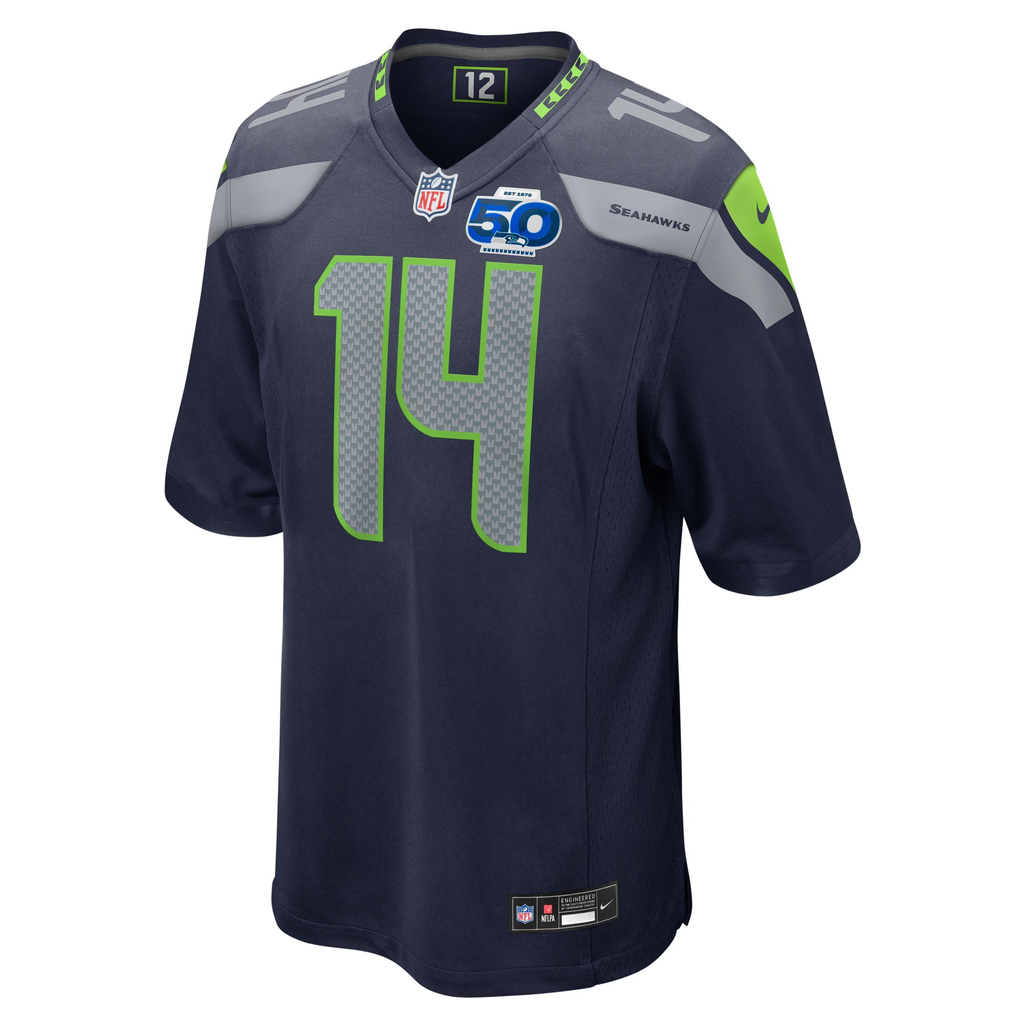 Seattle Seahawks Sam Darnold College Navy Team 50th Season Game Jersey