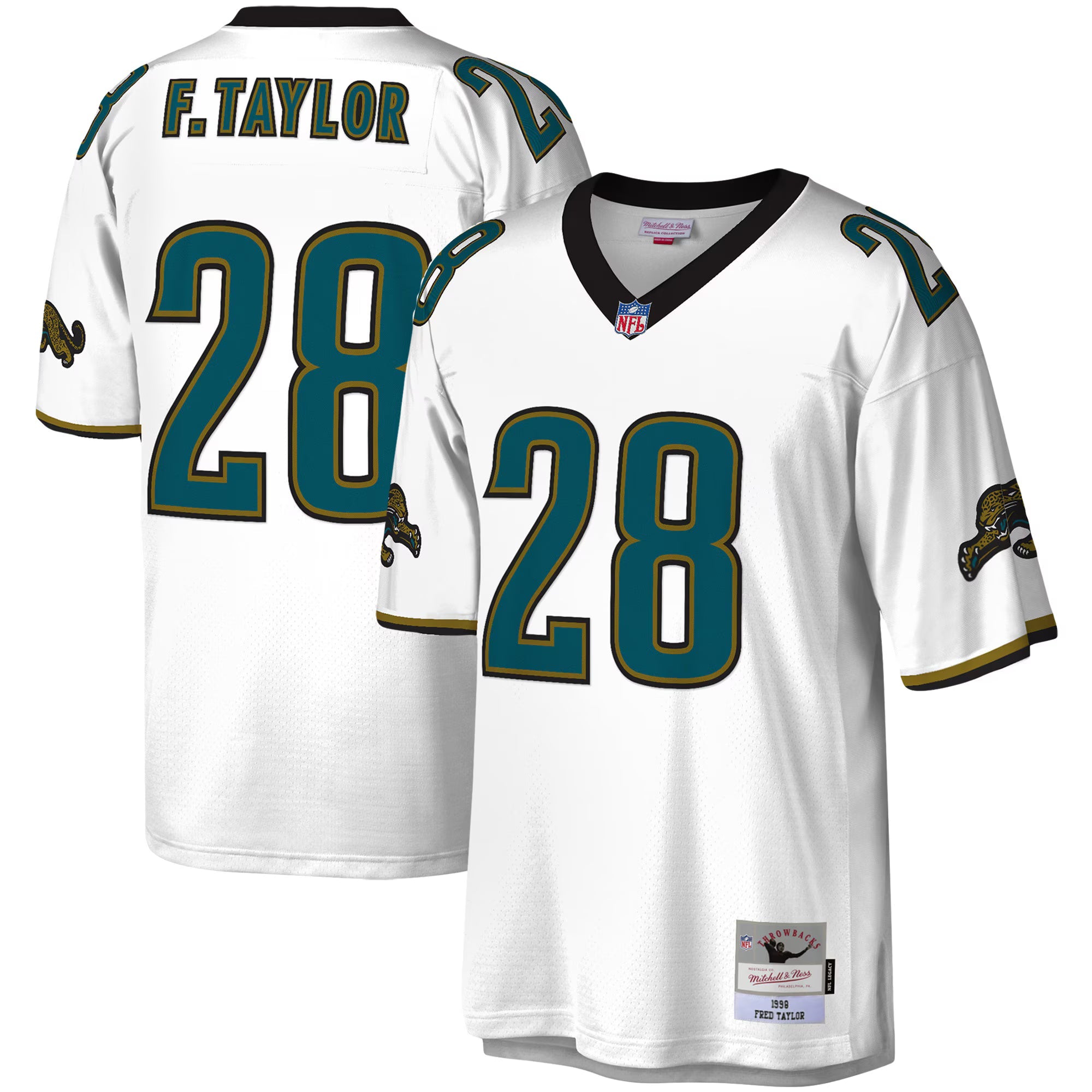 Jacksonville Jaguars Fred Taylor Mitchell & Ness White Legacy Replica Jersey