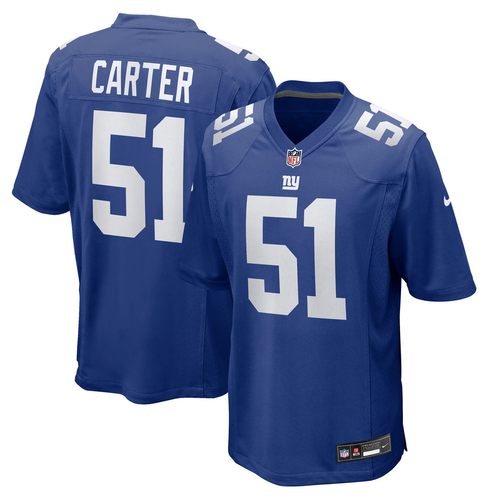 New York Giants Abdul Carter Royal 2025 NFL Draft First Round Pick Game Jersey