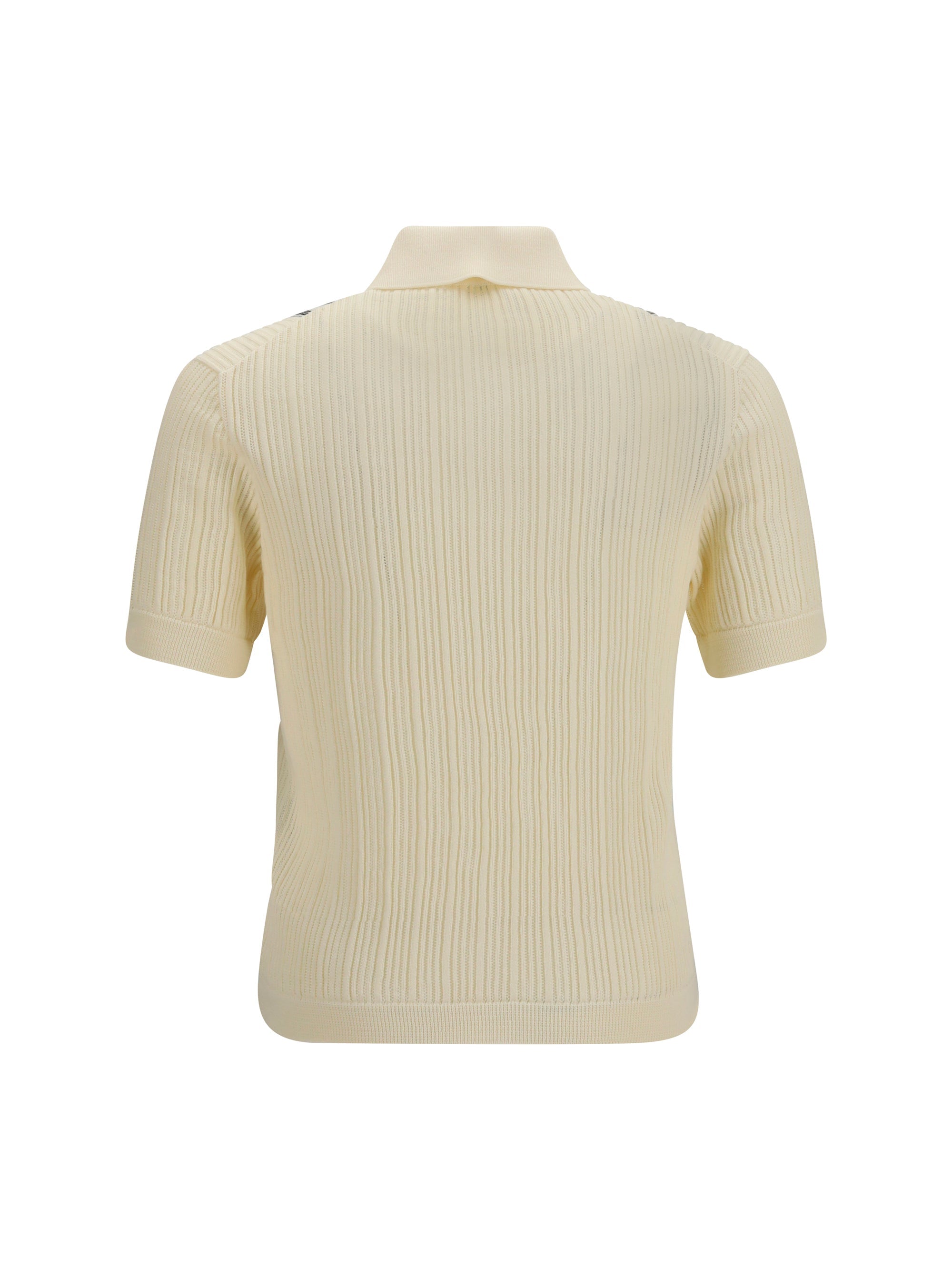 Versace Men Jacquard Cotton Knit Polo