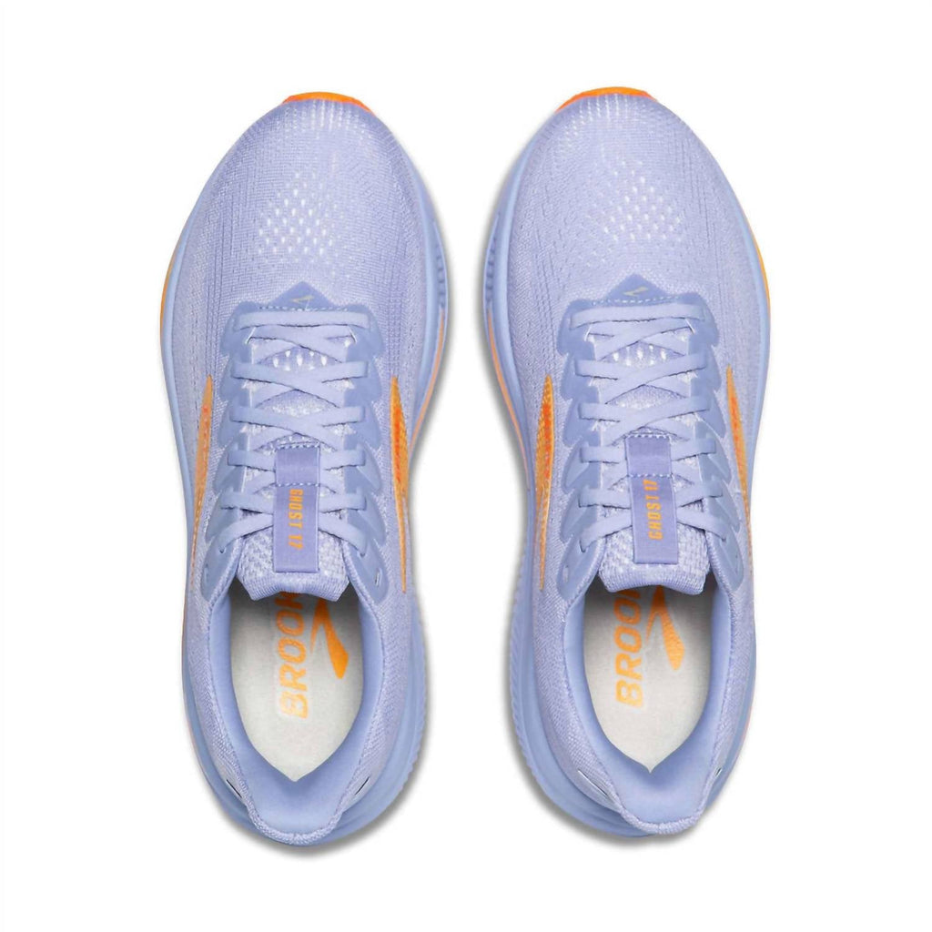 Women's Ghost 17 Shoe - Medium In Blue Heron/white/orange