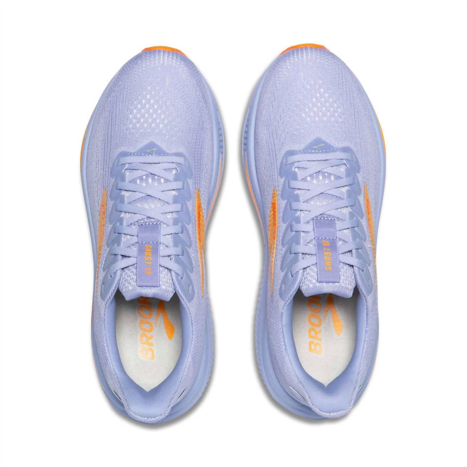 Women's Ghost 17 Shoe - Medium In Blue Heron/white/orange