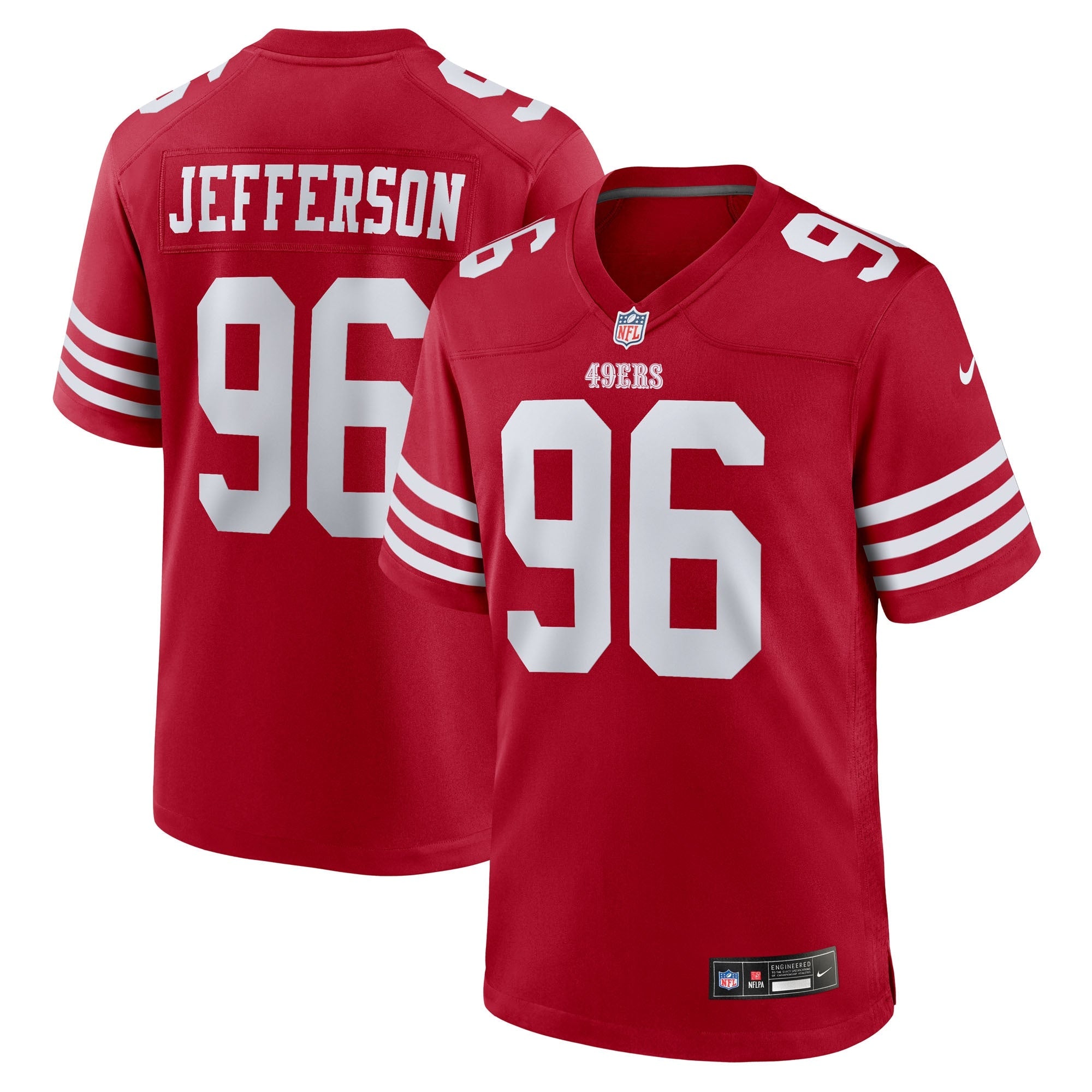 San Francisco 49ers Jordan Jefferson Scarlet Team Game Jersey