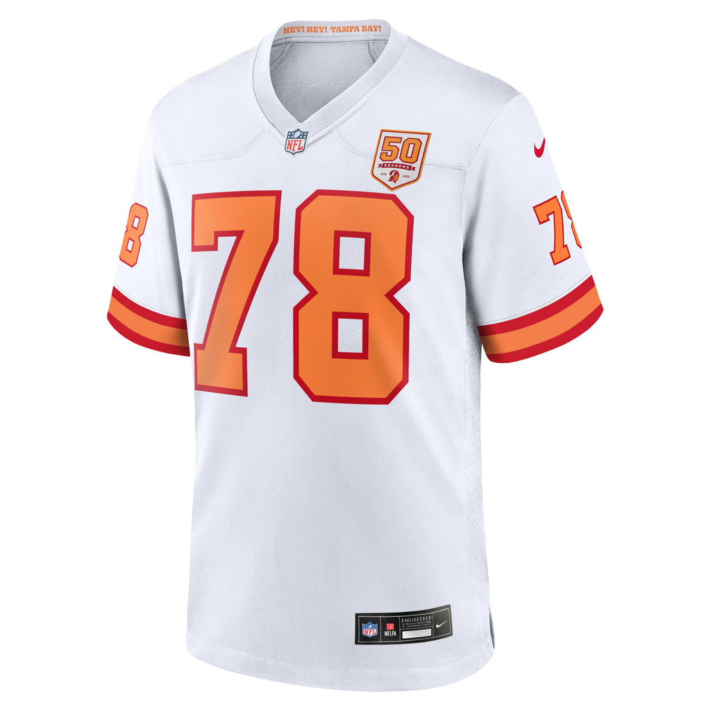 76 Tampa Bay Buccaneers Tristan Wirfs White 50th Season Game Jersey