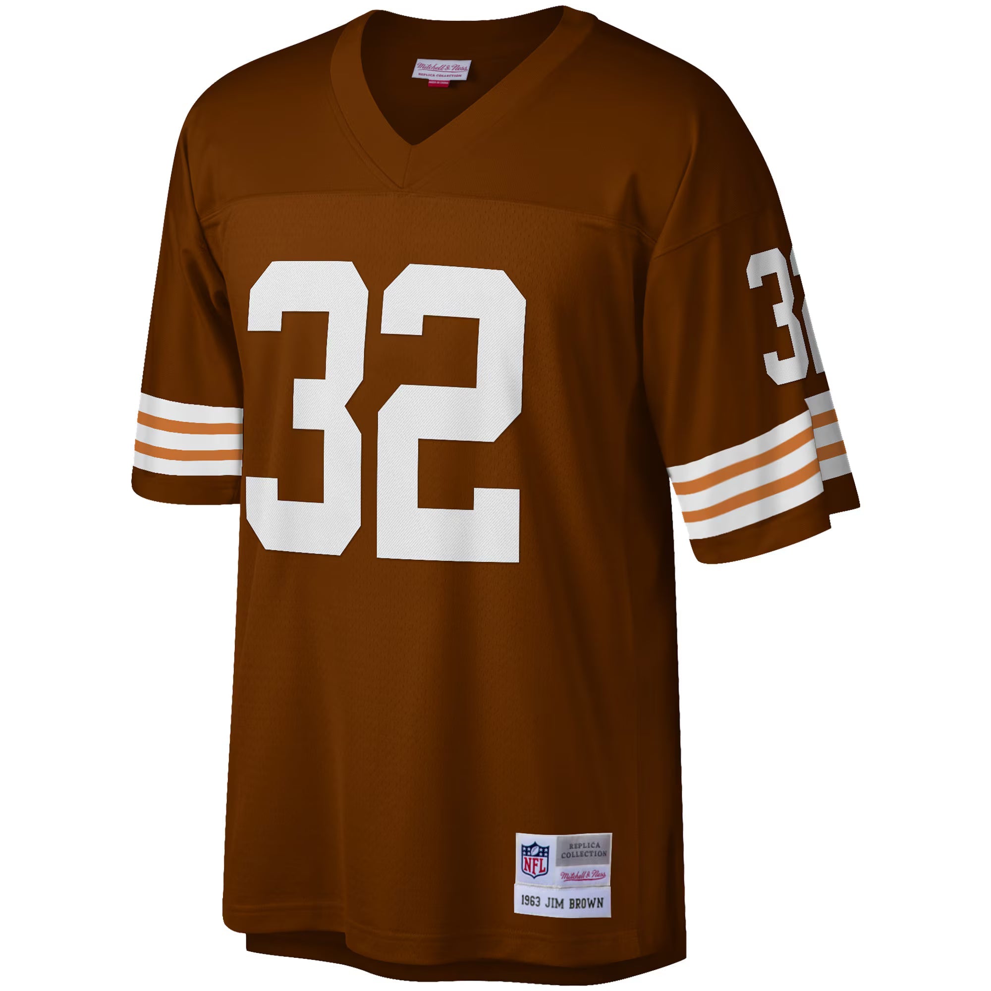 Cleveland Browns Jim Brown Mitchell & Ness Brown Big & Tall 1963 Retired Player Replica Jersey