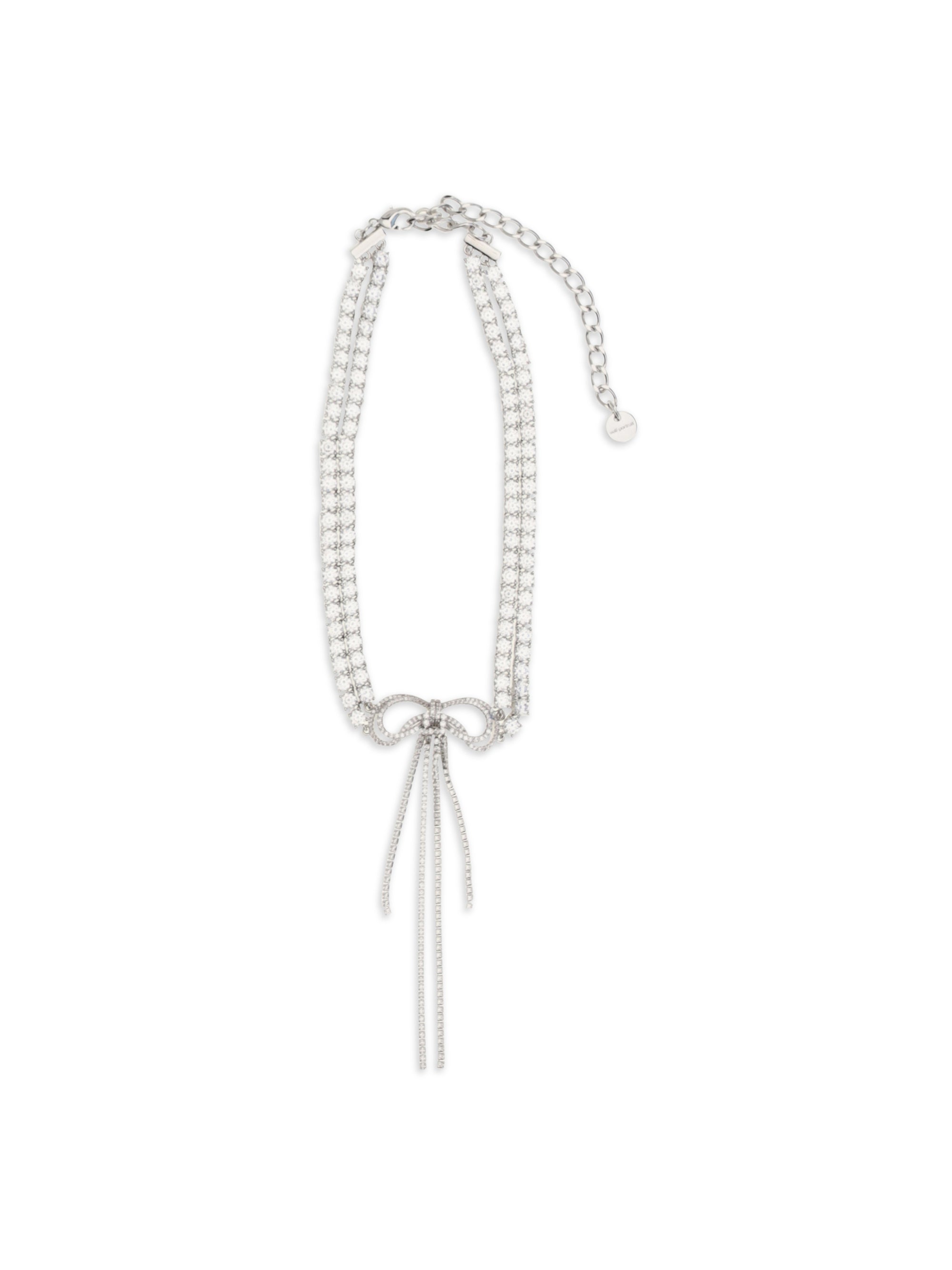 Self-Portrait Women Crystal Double Bow Choker