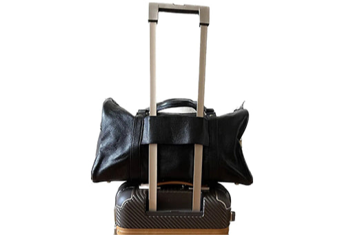 New Genuine Buffalo Leather Large Duffel Bag For Men/ Women- Black