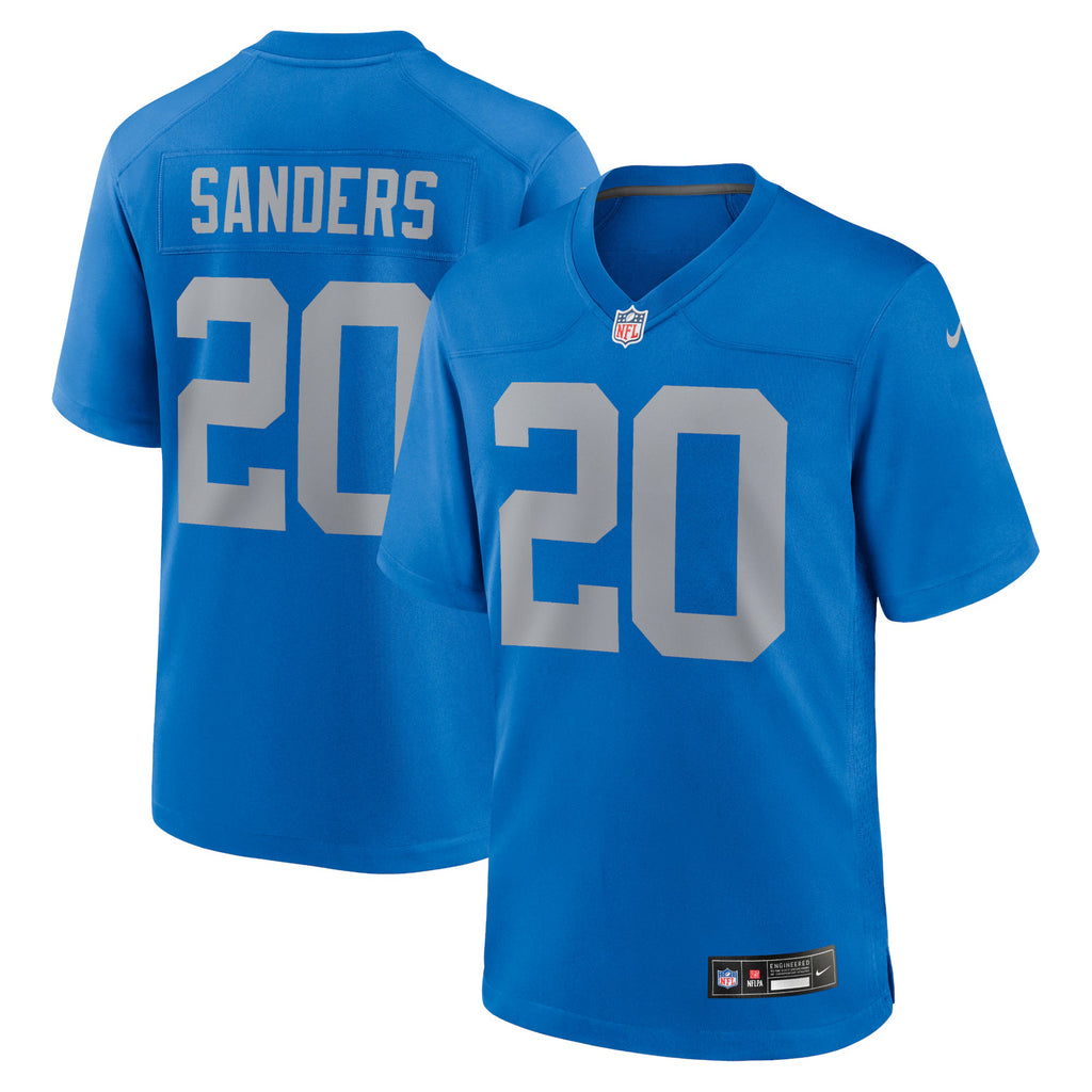 Detroit Lions Barry Sanders Blue Alternate Game Jersey
