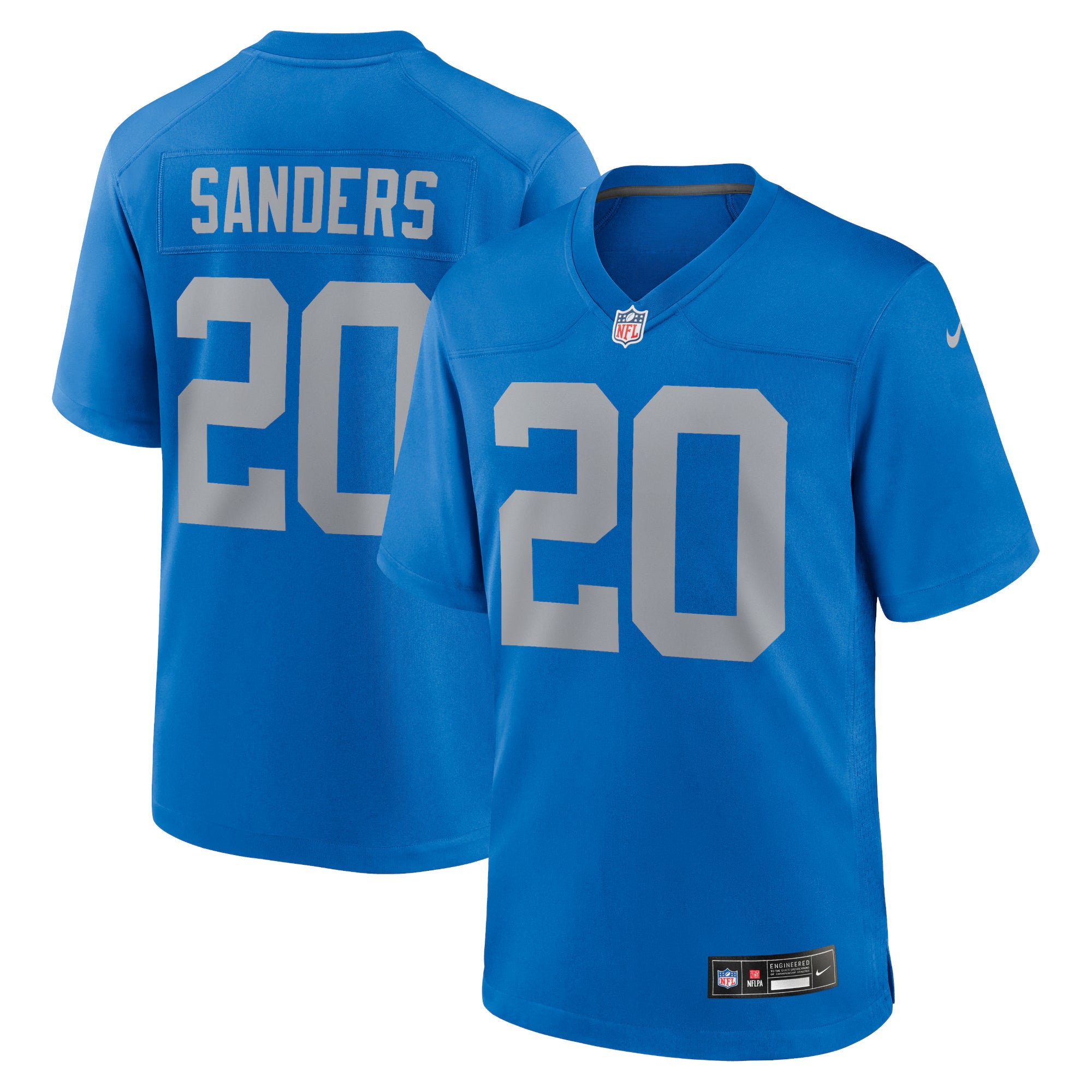 Detroit Lions Barry Sanders Blue Alternate Game Jersey