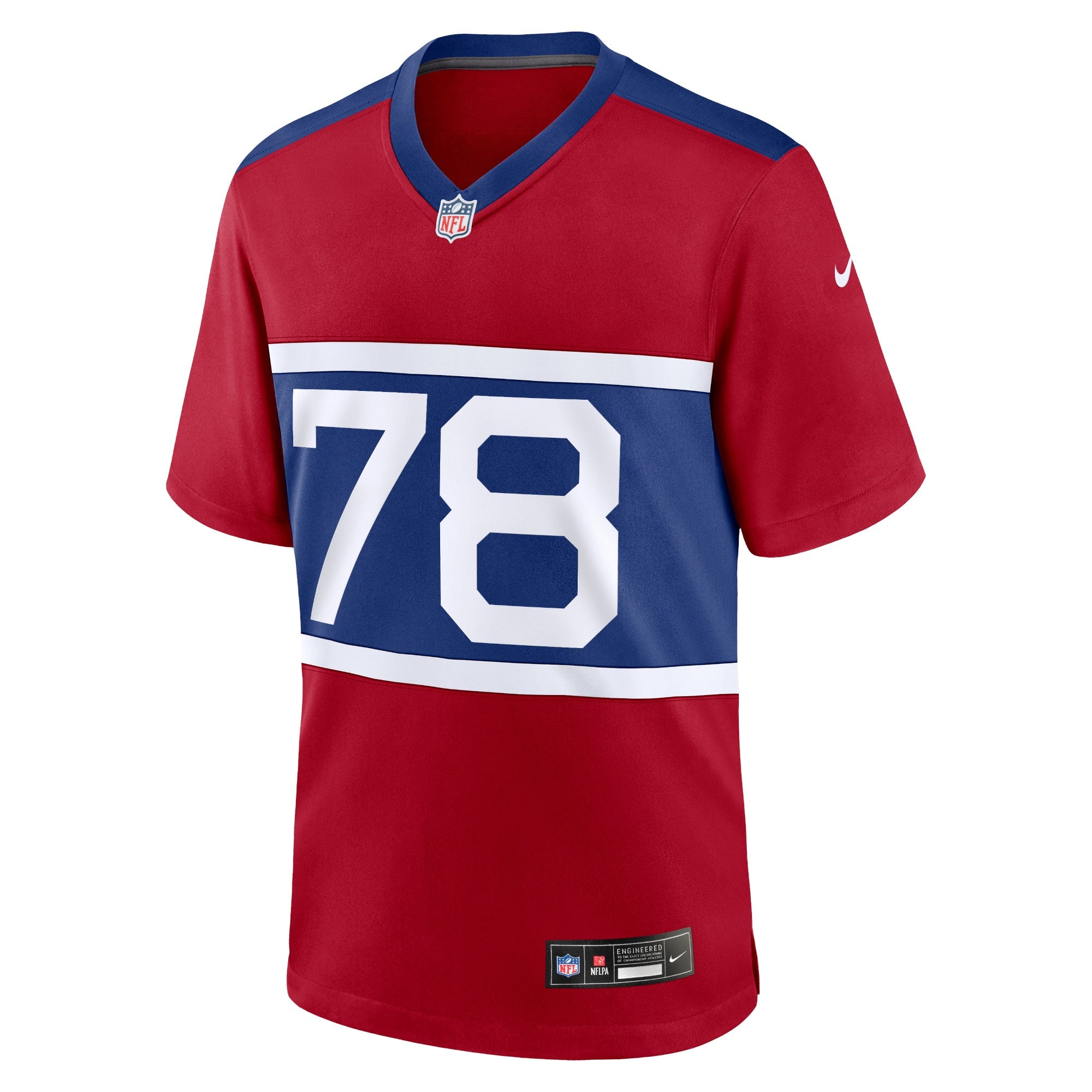New York Giants Andrew Thomas Century Red Alternate Player Game Jersey