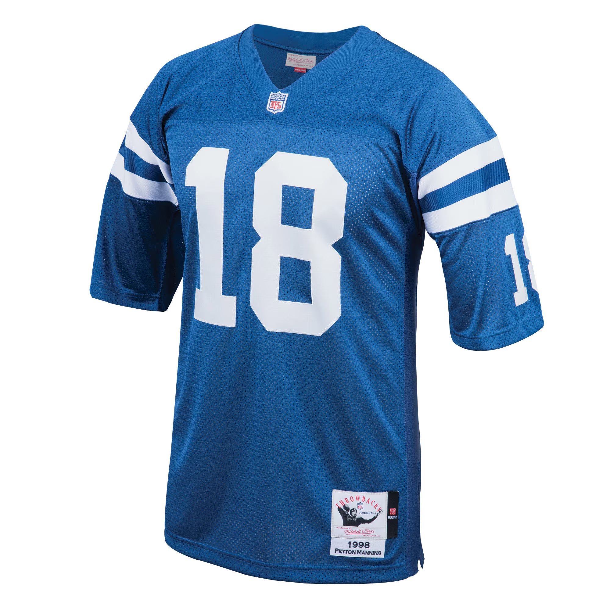 Indianapolis Colts 1998 Peyton Manning Mitchell & Ness Royal Authentic Throwback Retired Player Jersey