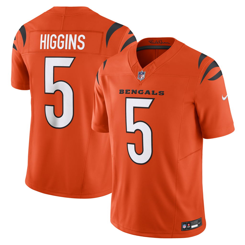 Cincinnati Bengals Tee Higgins Orange Vapor F.U.S.E. Limited Jersey