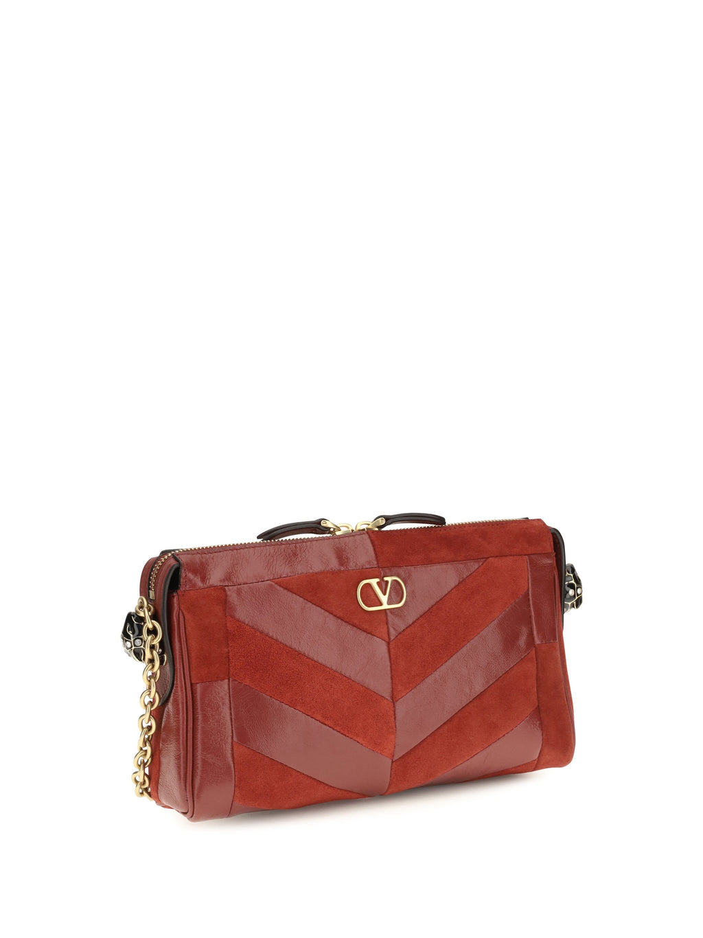 Valentino Garavani Women Panthea Shoulder Bag Chevron Pattern