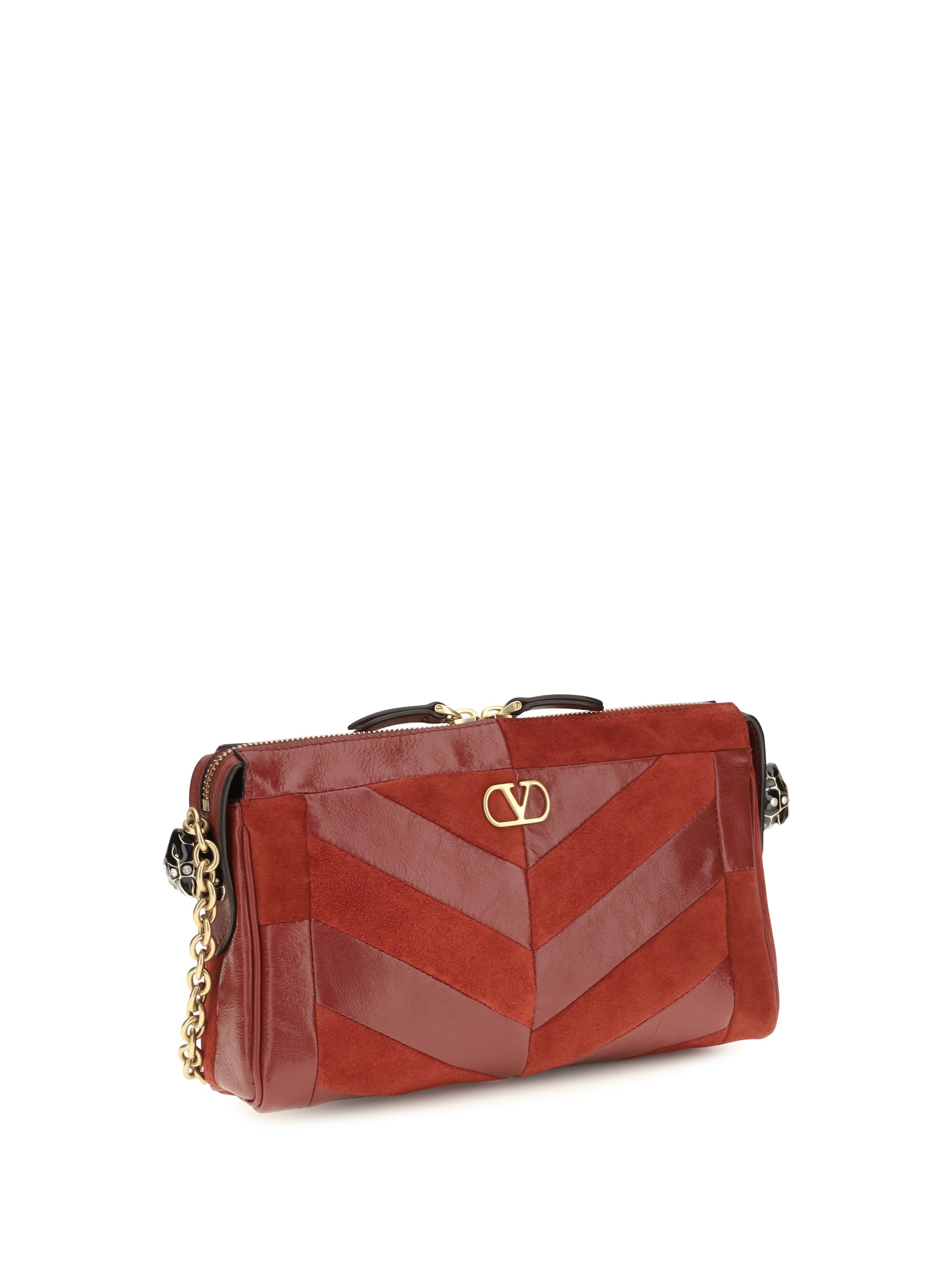 Valentino Garavani Women Panthea Shoulder Bag Chevron Pattern
