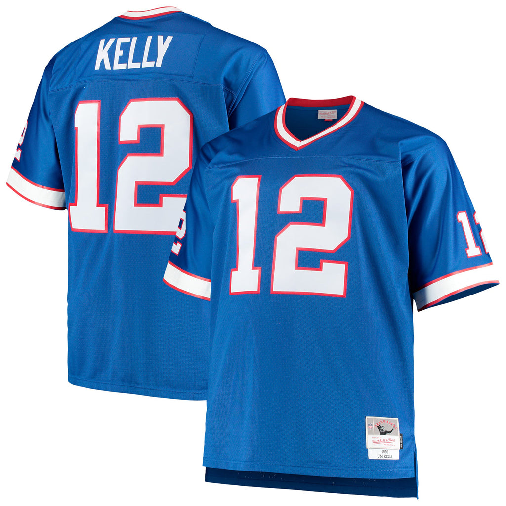 Buffalo Bills Jim Kelly Mitchell & Ness Royal Big & Tall 1990 Retired Player Replica Jersey