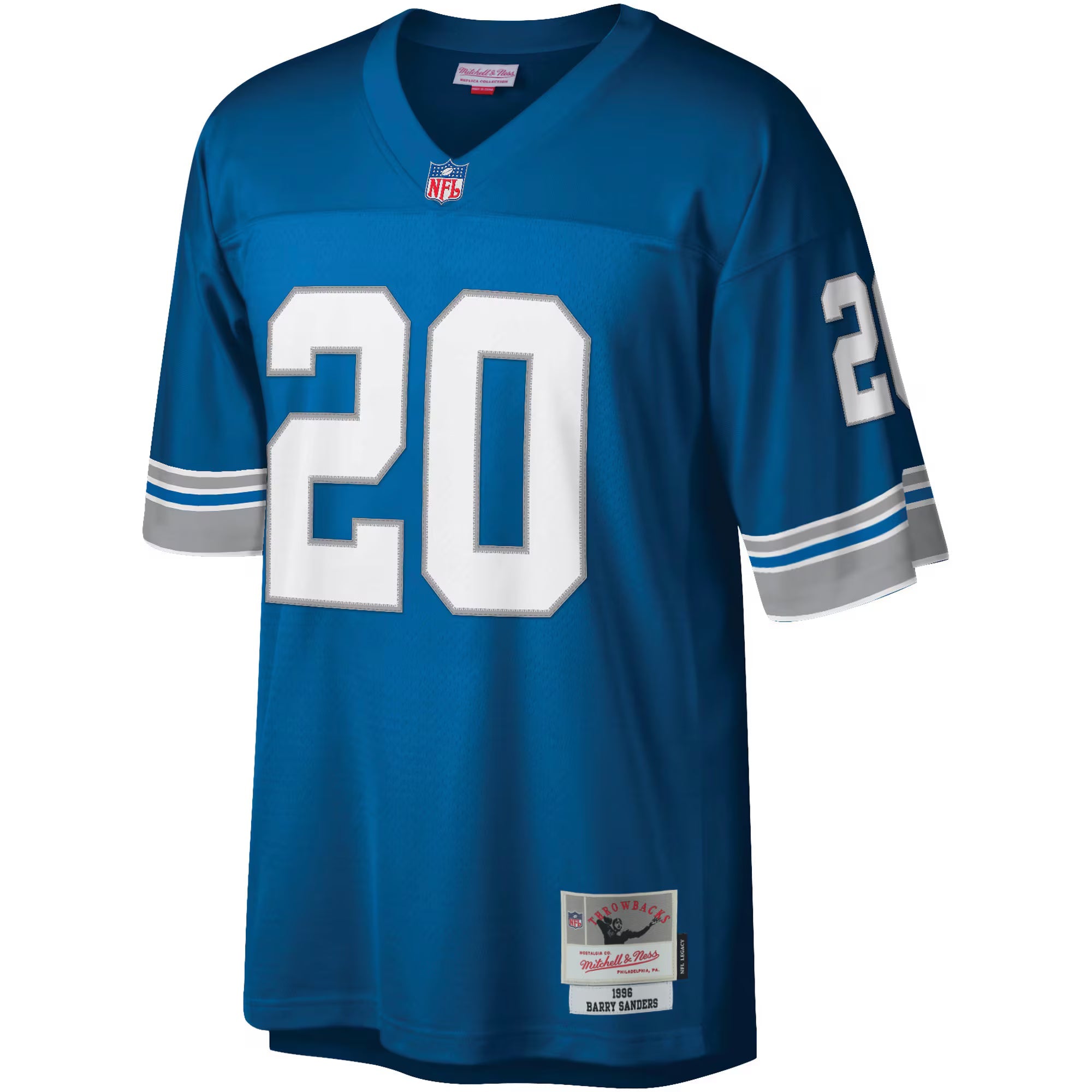 Detroit Lions Barry Sanders Mitchell & Ness Blue Legacy Replica Jersey