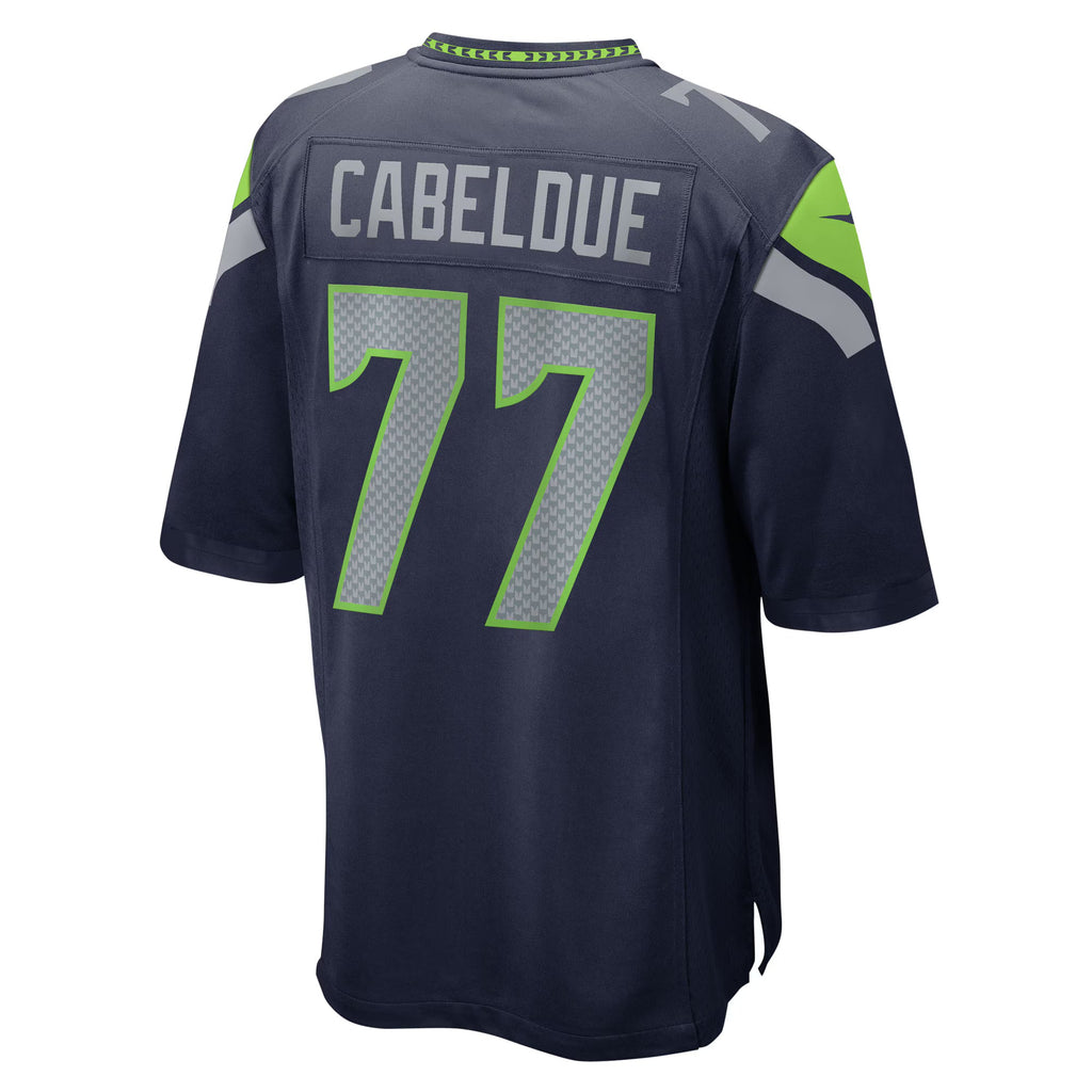 Seattle Seahawks Bryce Cabeldue College Navy Team Game Jersey