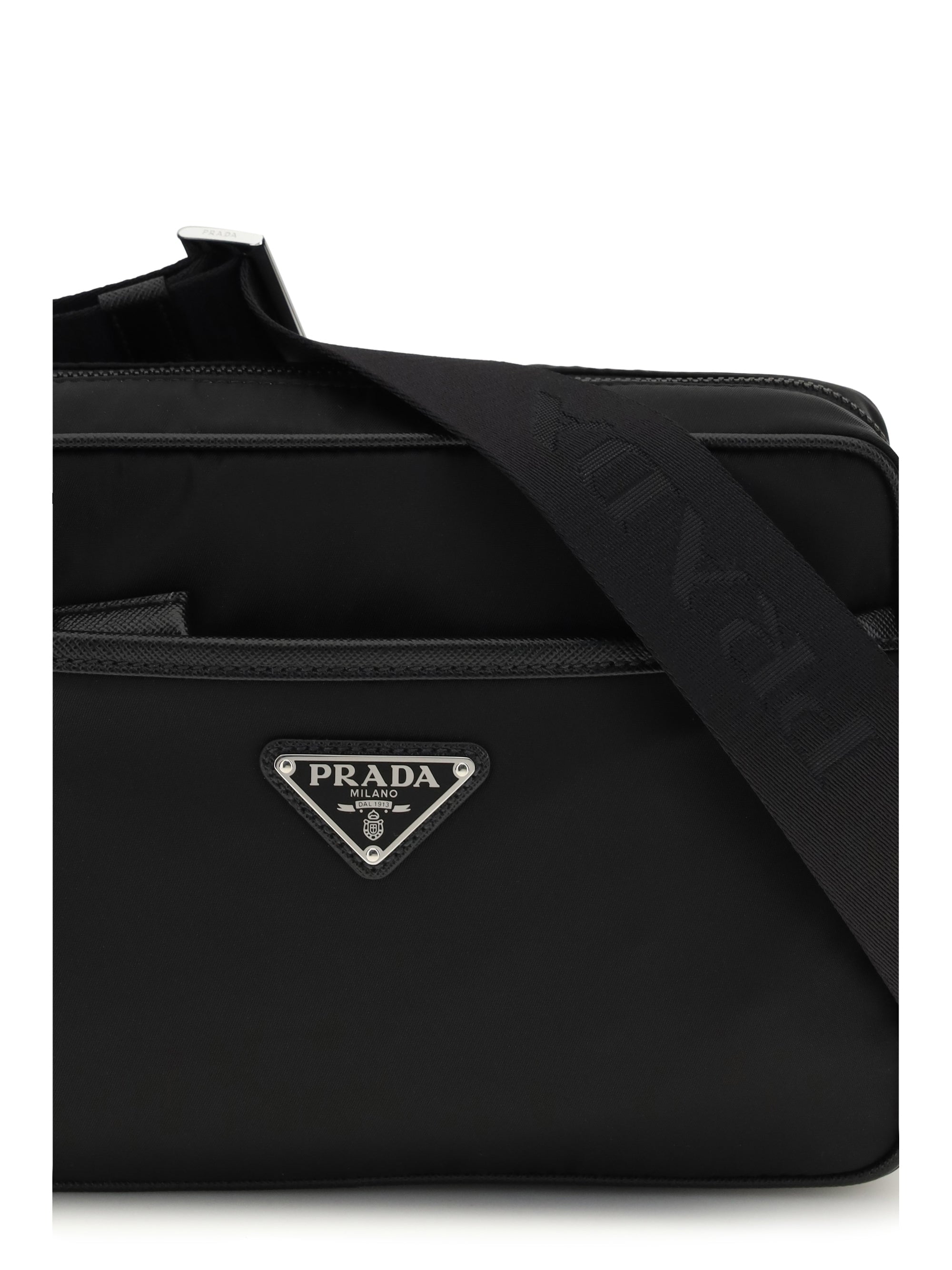 Prada Men Re-Nylon And Saffiano Shoulder Bag