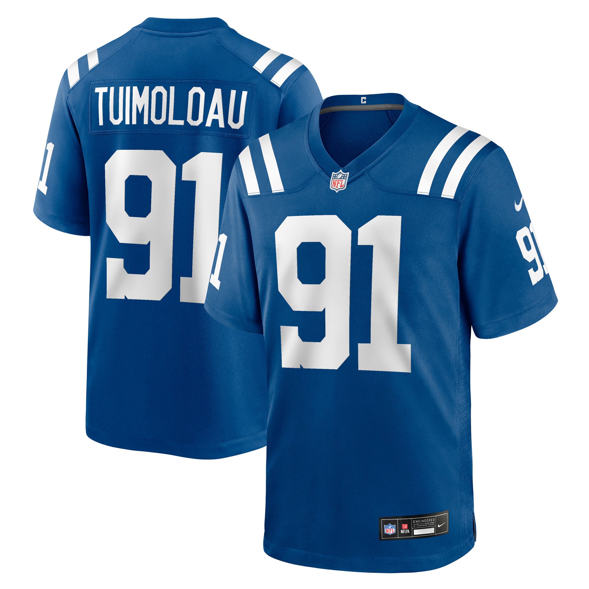 Indianapolis Colts JT Tuimoloau Royal Team Game Jersey