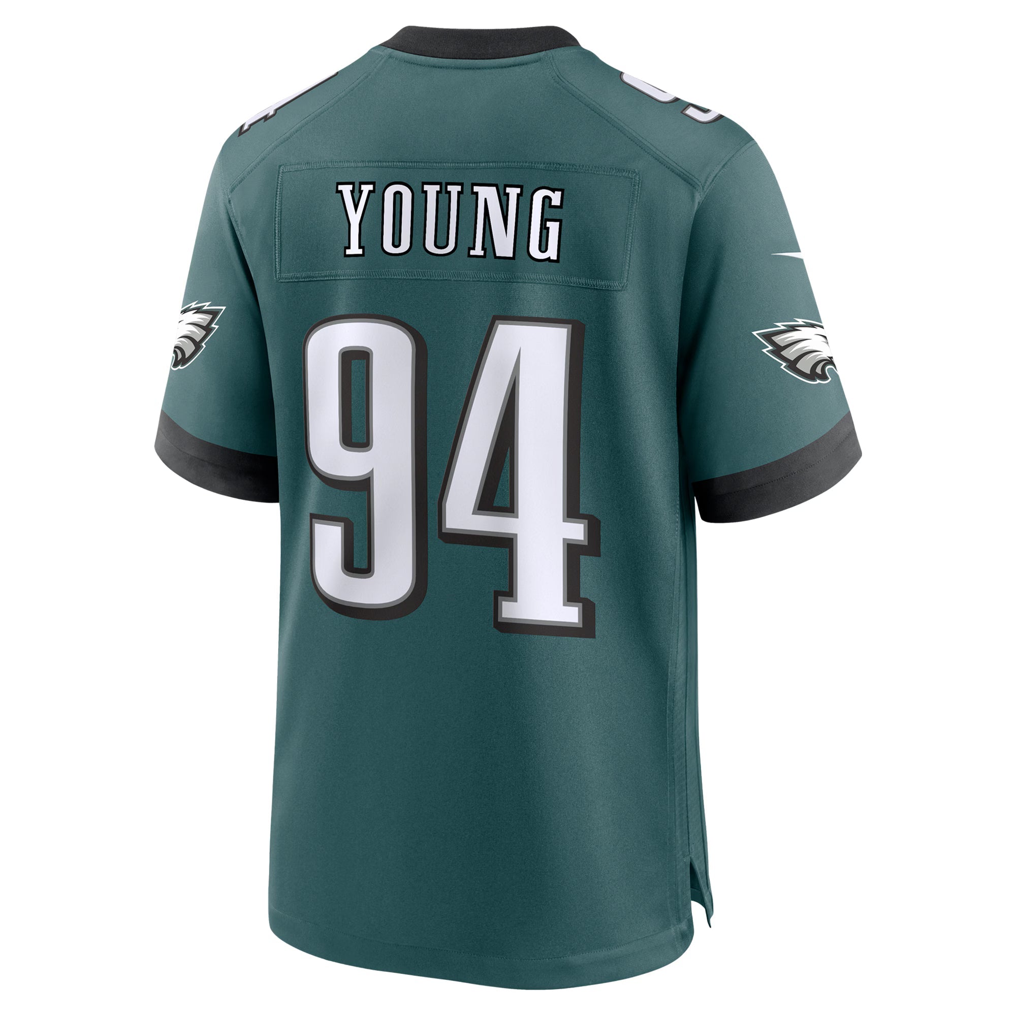 Philadelphia Eagles Byron Young Midnight Green Team Game Jersey
