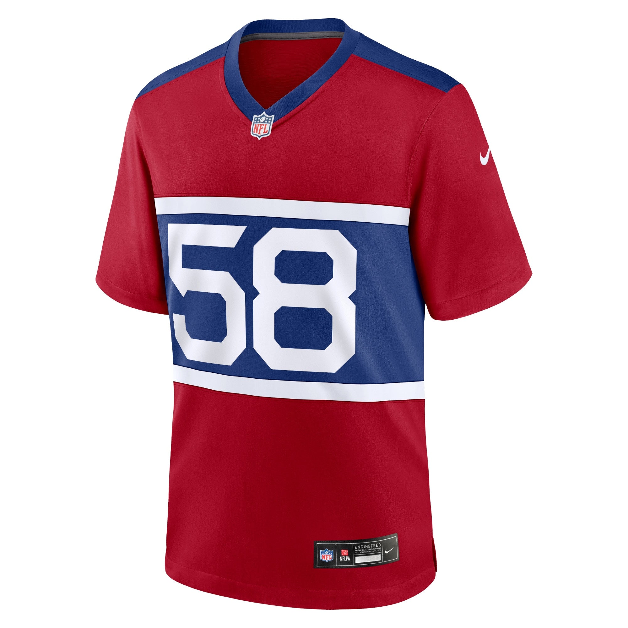 New York Giants Bobby Okereke Century Red Alternate Player Game Jersey