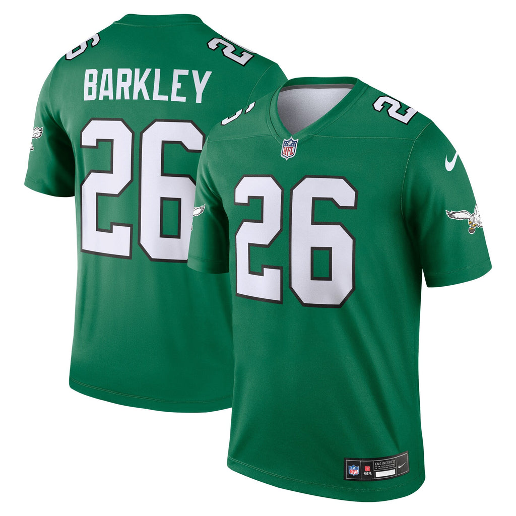 Philadelphia Eagles Saquon Barkley Kelly Green Legend Player Performance Top