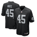 Las Vegas Raiders Devin White Black Team Game Jersey