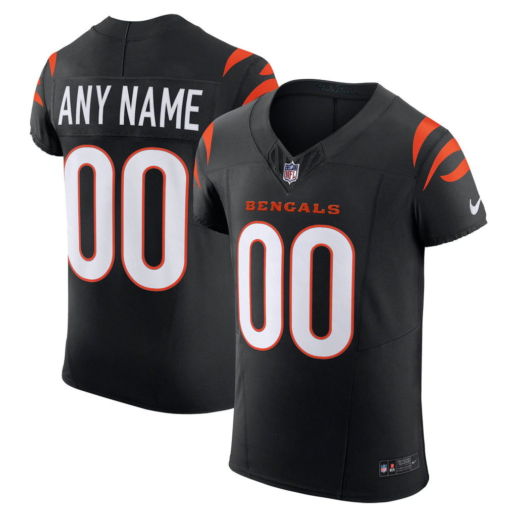 Cincinnati Bengals Black Team Vapor F.U.S.E. Elite Custom Jersey