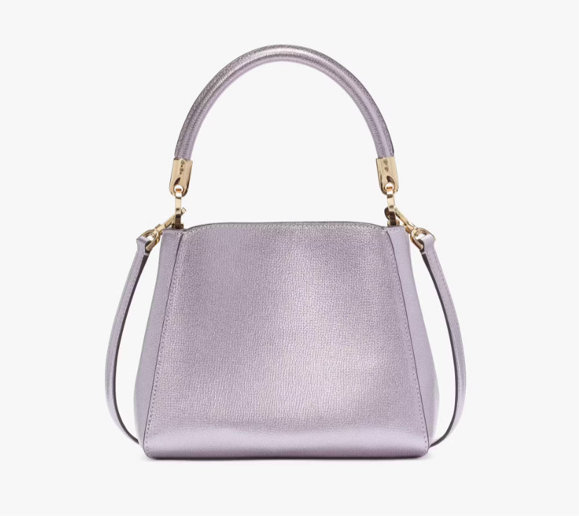 NWT Kate Spade Phoebe Top Handle Leather Satchel In Metallic Lavender