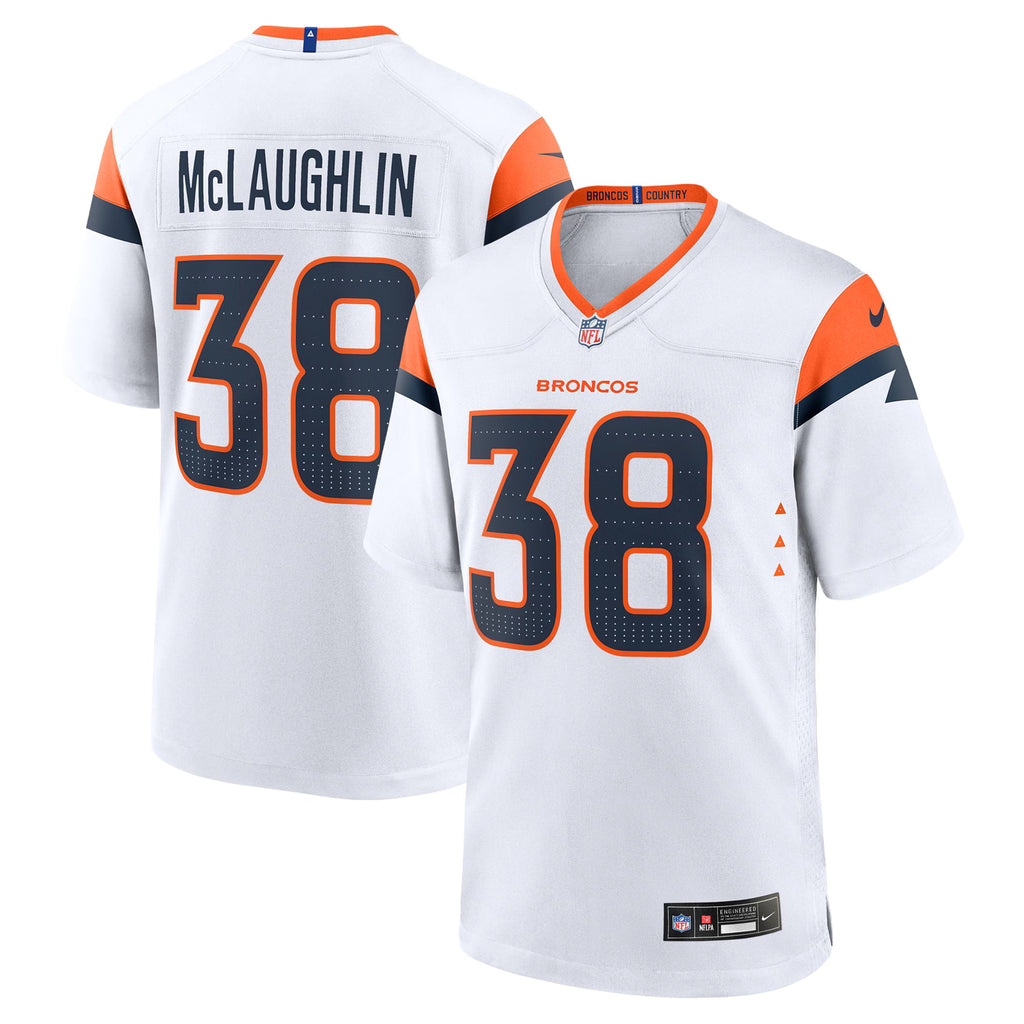 Denver Broncos Jaleel McLaughlin White Game Jersey