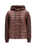 Herno Women Down Jacket With Wool Sleeves