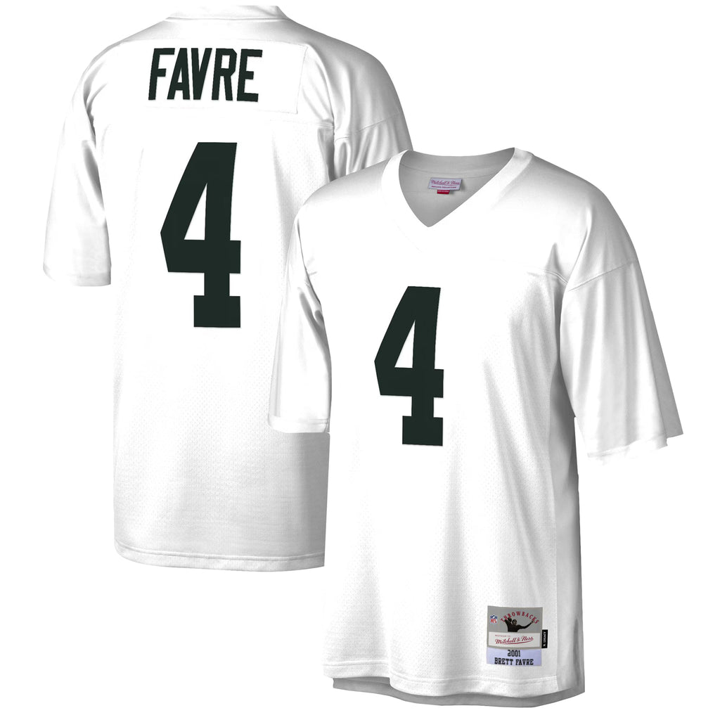 Green Bay Packers Brett Favre Mitchell & Ness White Legacy Replica Jersey