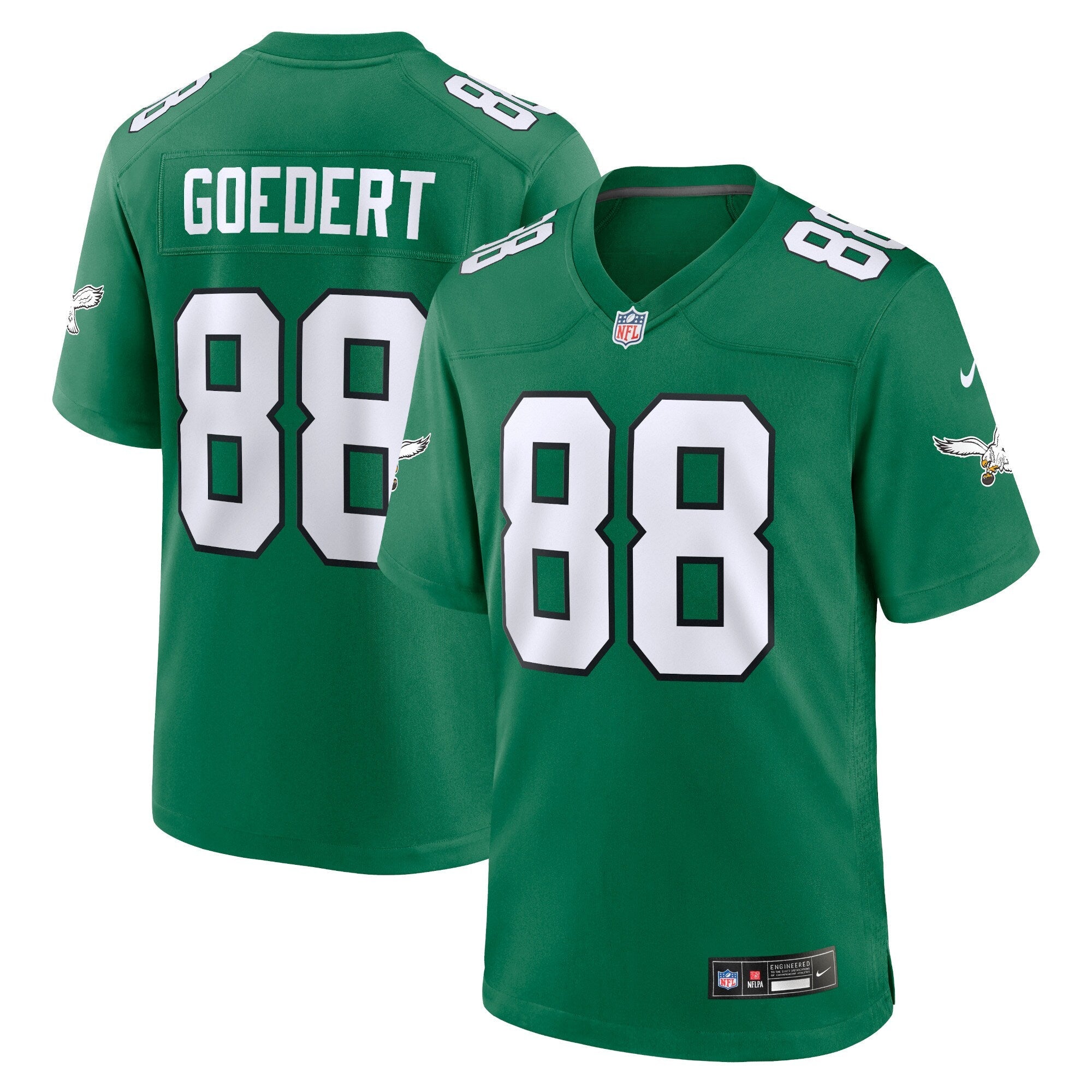 Philadelphia Eagles Dallas Goedert Kelly Green Alternate Game Player Jersey